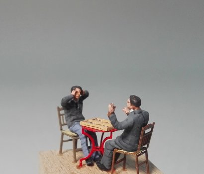 ταβλαδοροι μινιατουρα greek tavli players scale model