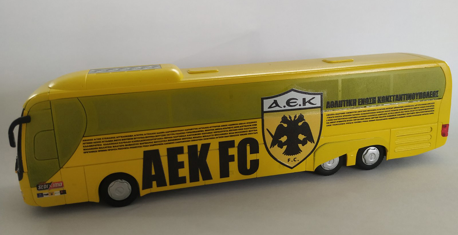 aek scale model bus αεκ φιλαθλοι λεωφορειο μινιατουρα