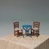 greek kafenio chairs scale model HO καρεκλες καφενειου μινιατουρες