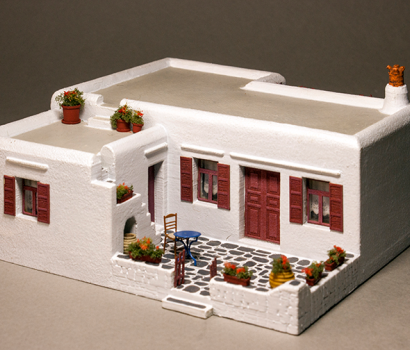 κυκλαδιτικο σπιτι μινιατουρα cycladic house scale model cycladic diorama