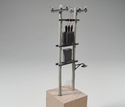 μινιατουρα δεη κολωνα τσιμεντενια μετασχηματιστης concretepower pole miniature model