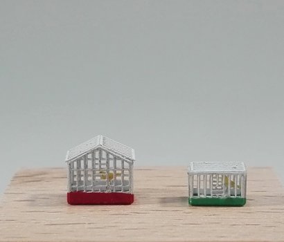 birdcages miniatures κλουβια πουλιων μινιατουρες κλιμακα HO