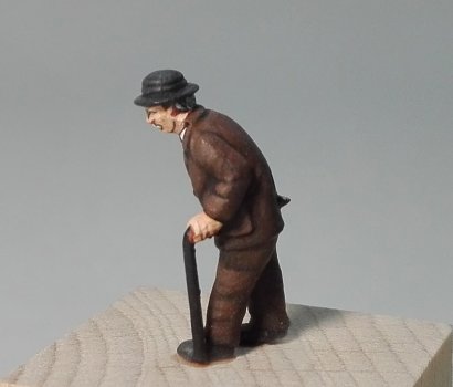HO scale pappou miniature walking stick παππους μινιατουρα κλιμακα 1/87