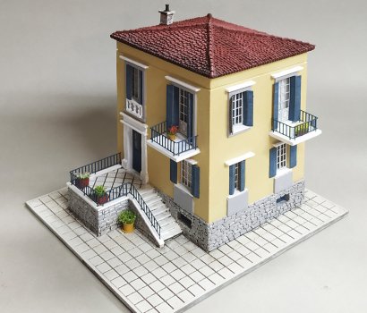 scale model greek neoclassical house νεοκλασική κατοικία